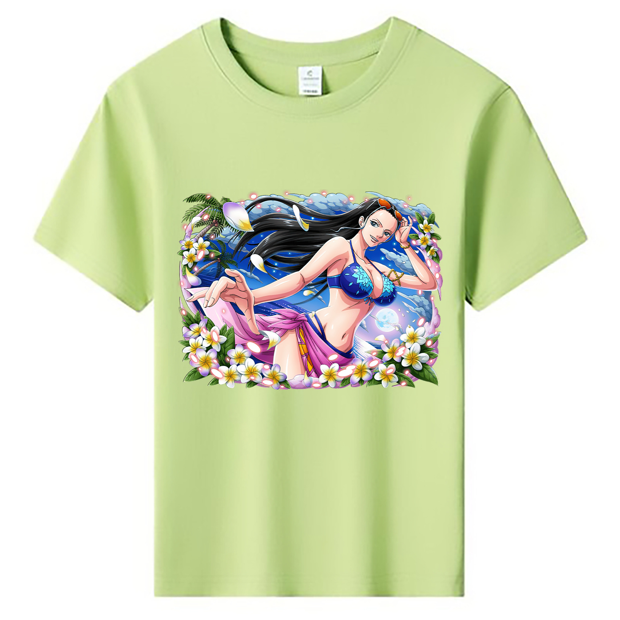 ワンピース ニコ・ロビン ONE PIECE Nico Robin 綿100％キッズTシャツ（フロントプリント）